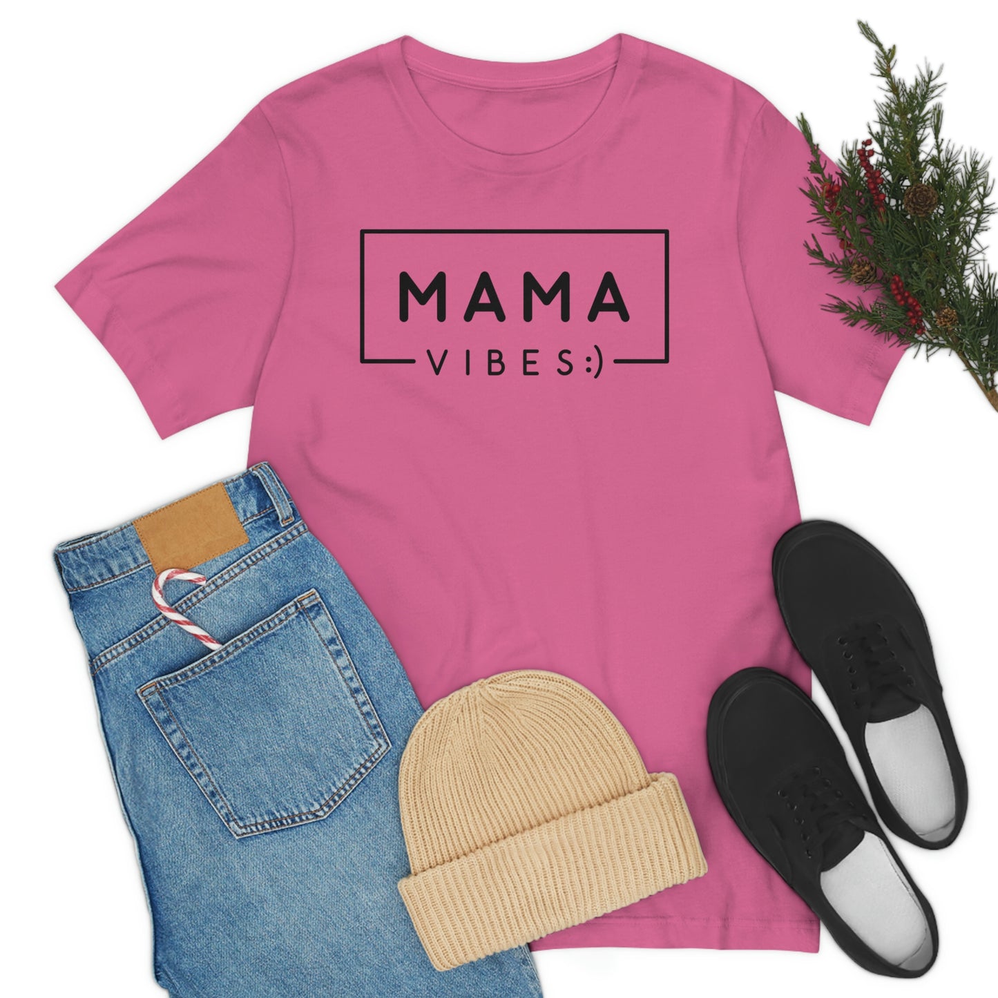 Mama Vibes Jersey Short Sleeve Tee